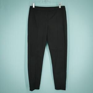 St. John Size 6 Black Side Zip Tapered Leg Ankle Length Career Business Pants